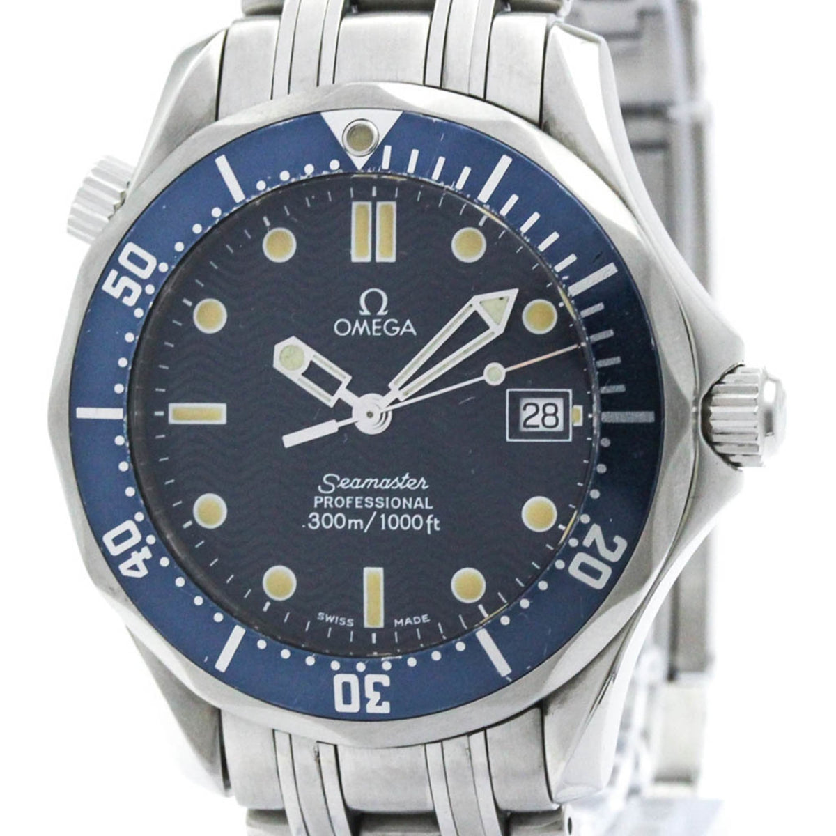 Pre-Owned OMEGA Seamaster Professional 300M Steel Mid Size Watch 2561.80 Polished