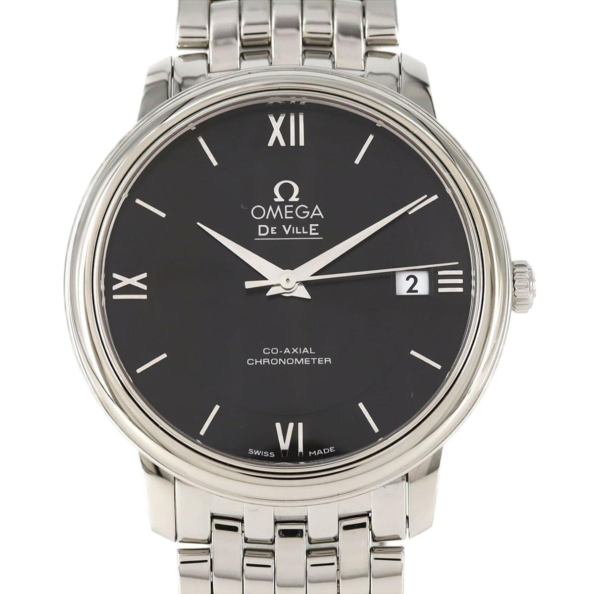 Pre-Owned Omega De Ville Prestige 424.10.37.20.01.001 Stainless Steel Automatic Watch