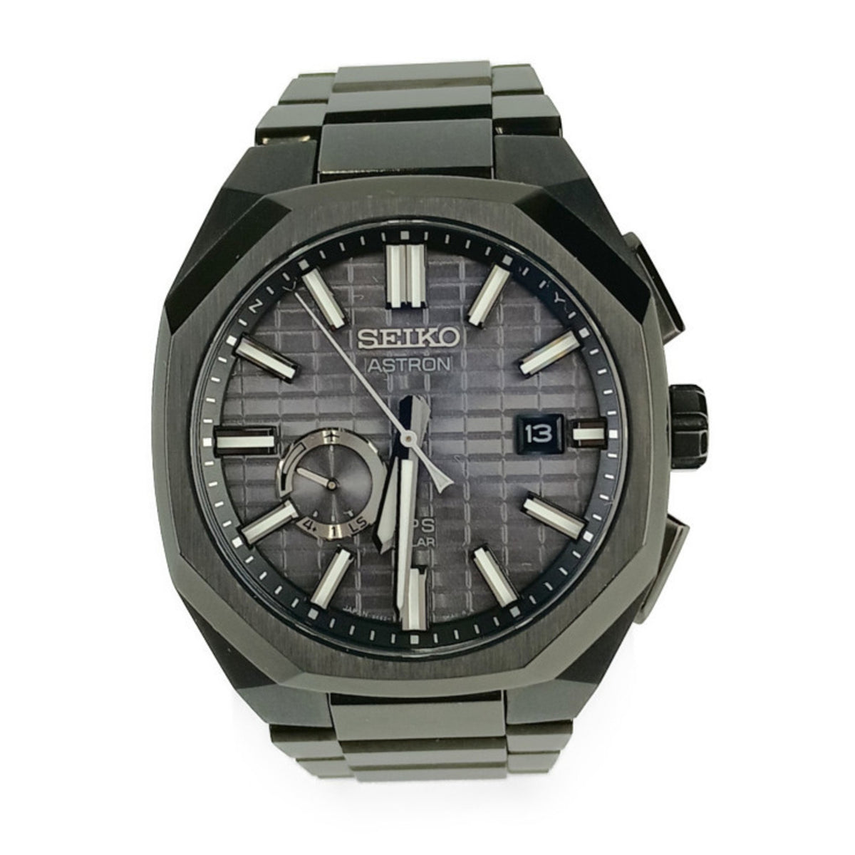 Pre-Owned SEIKO Astron Nexter Series Watch 3X62-0AA0 SBXD015 Black Dial TI Men's Solar GPS Satellite Radio Wave