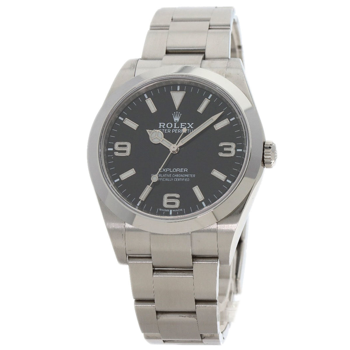 Pre-Owned Rolex 214270 Explorer 1 Late Model Watch Stainless Steel SS Men's ROLEX