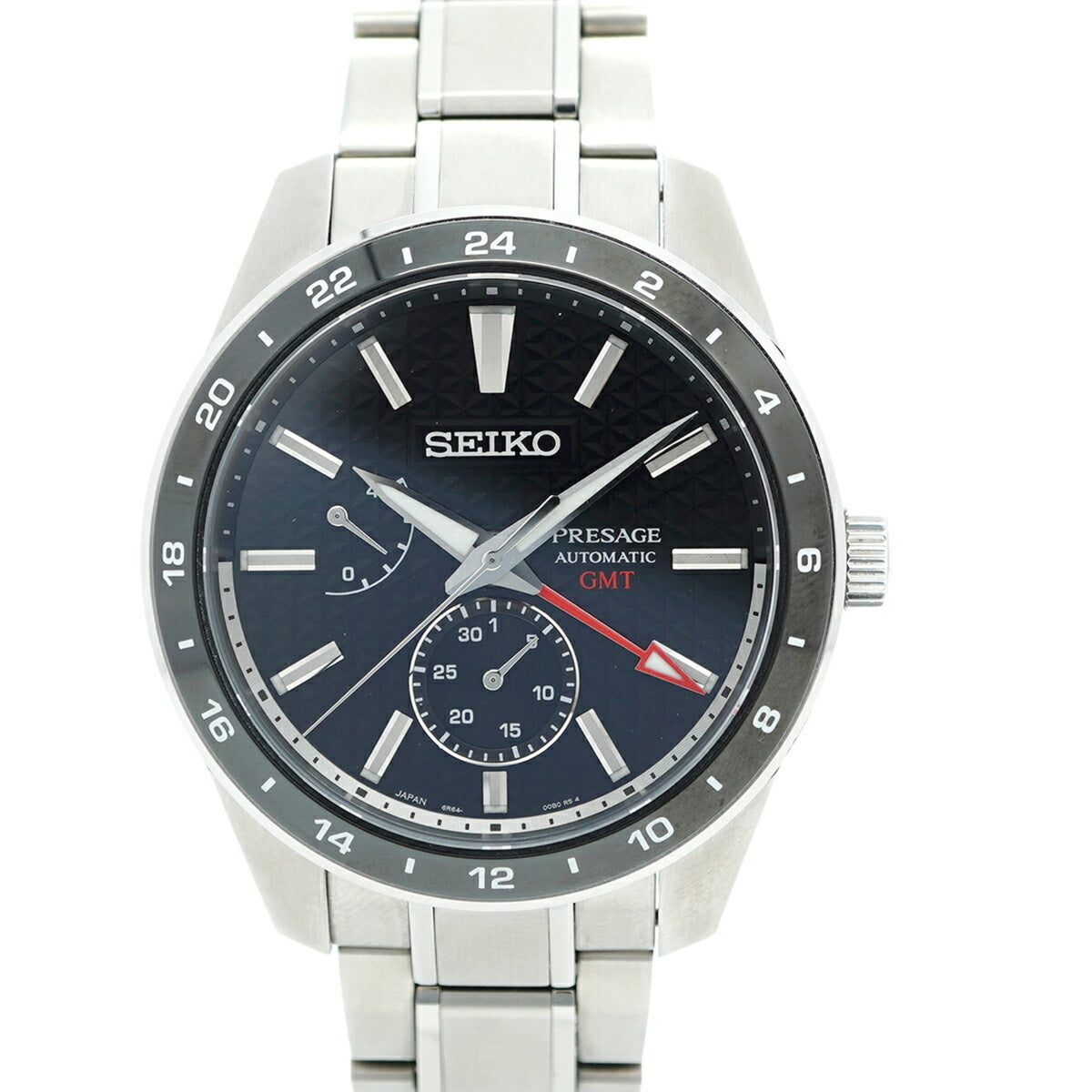 Pre-Owned Seiko Presage 6R64-00C0 Black Dial Men's Watch