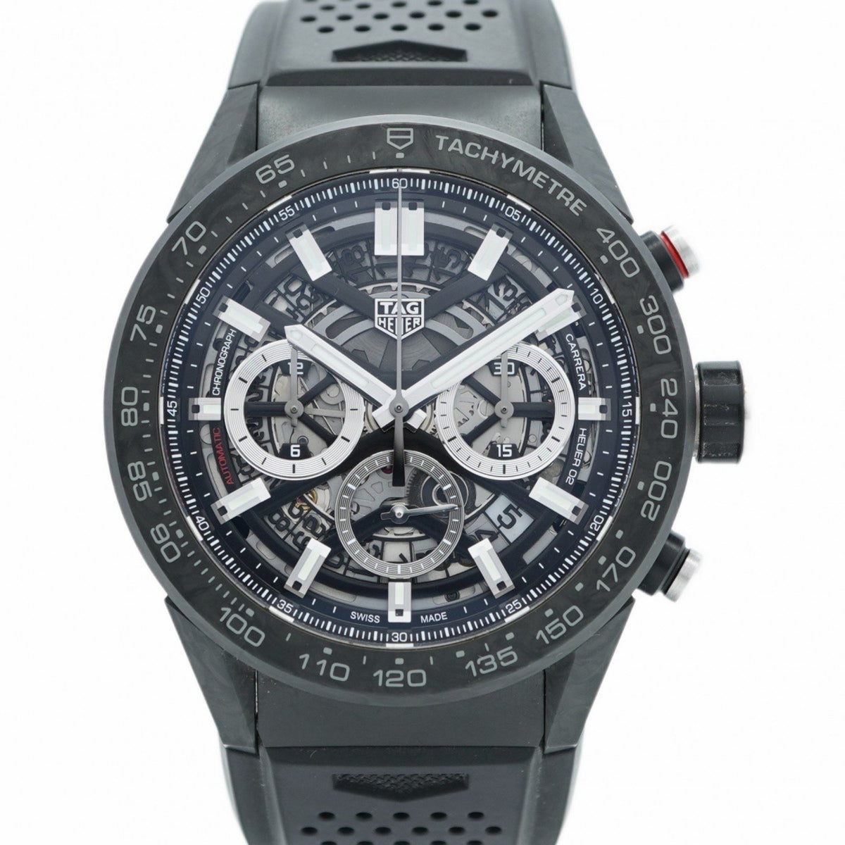 Pre-Owned TAG Heuer Carrera CBG2A91-0 Skeleton Dial Men's Watch