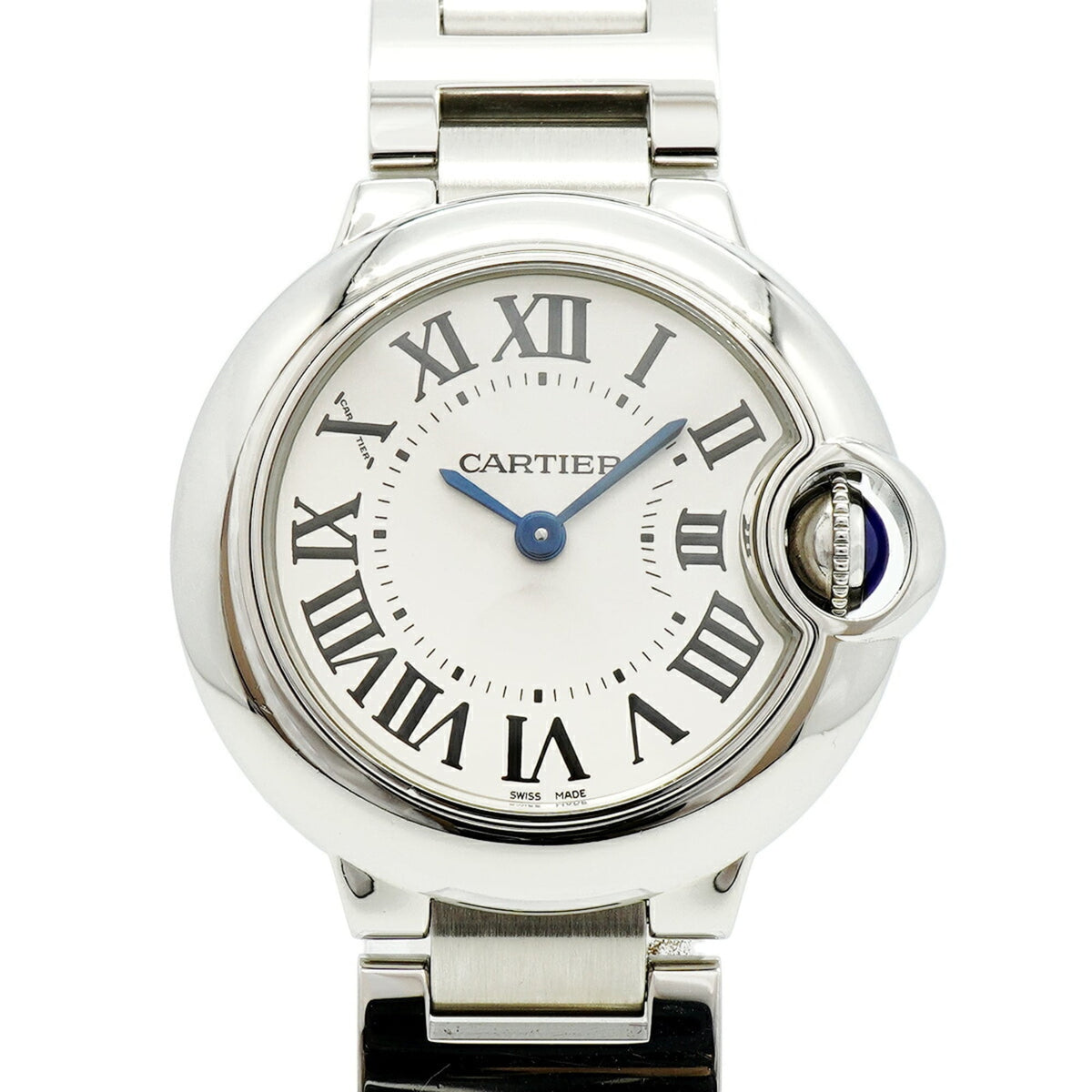 Pre-Owned Cartier Ballon Bleu SM W69010Z4 Silver Dial Women's Watch