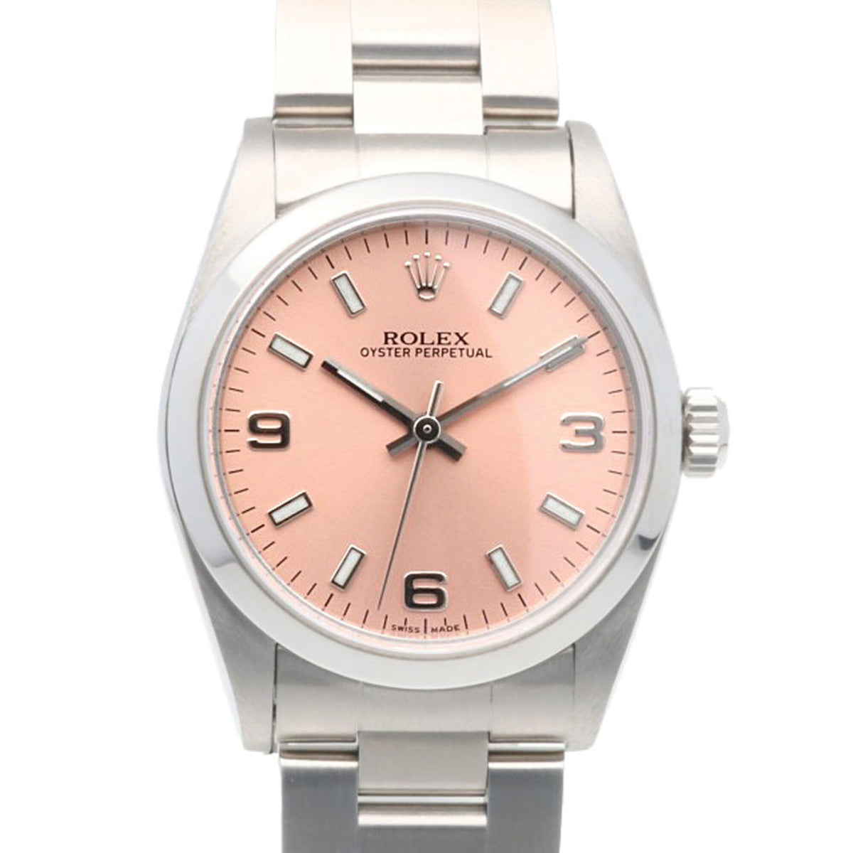 Pre-Owned Rolex Oyster Perpetual Wristwatch, Stainless Steel, 77080, Automatic Winding, Overhauled, Polished, P-serial number, Ladies' ROLEX