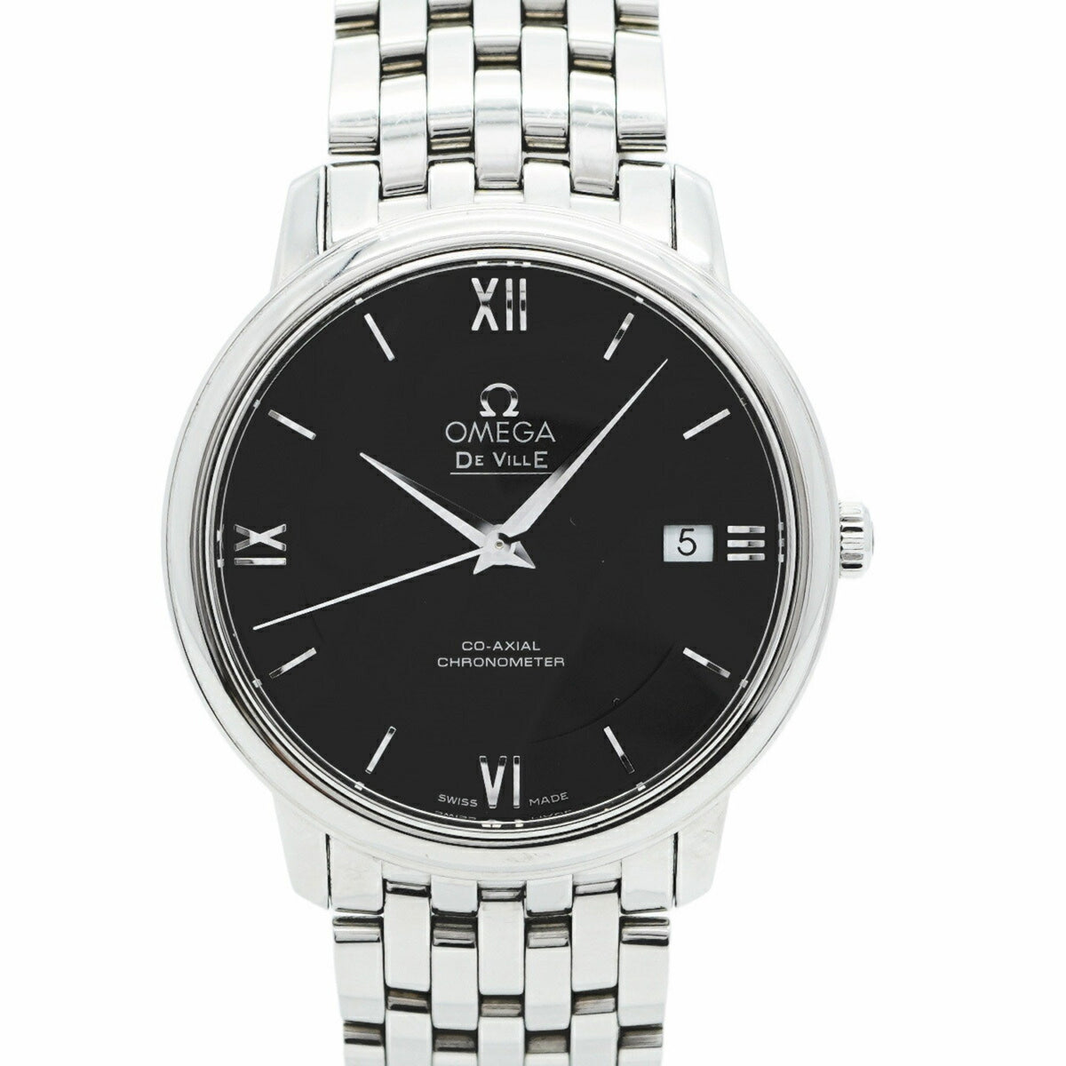 Pre-Owned Omega De Ville 424.10.37.20.01.001 Black Dial Men's Watch