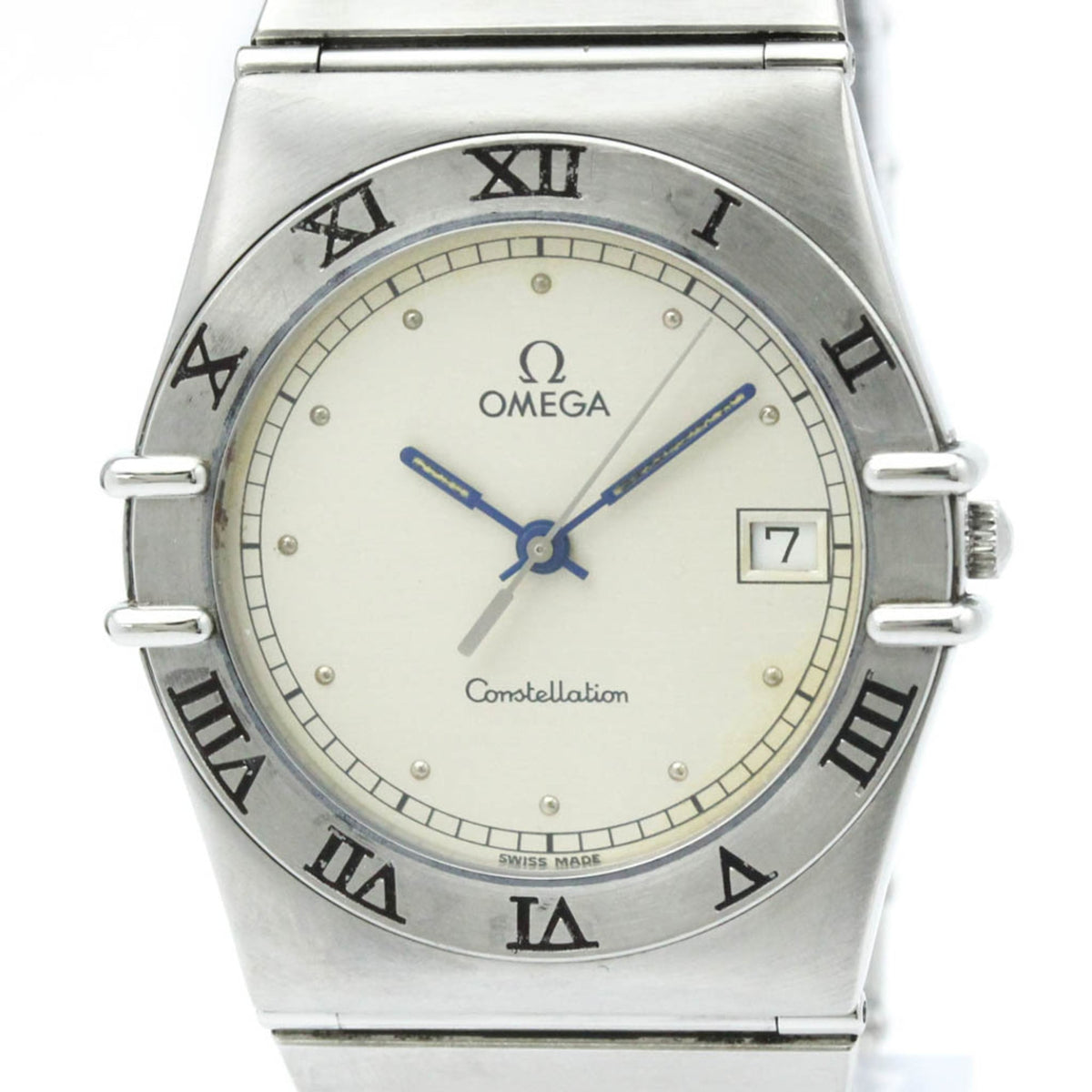 Pre-Owned OMEGA Constellation Stainless Steel Quartz Mens Watch 396.1070 Polished