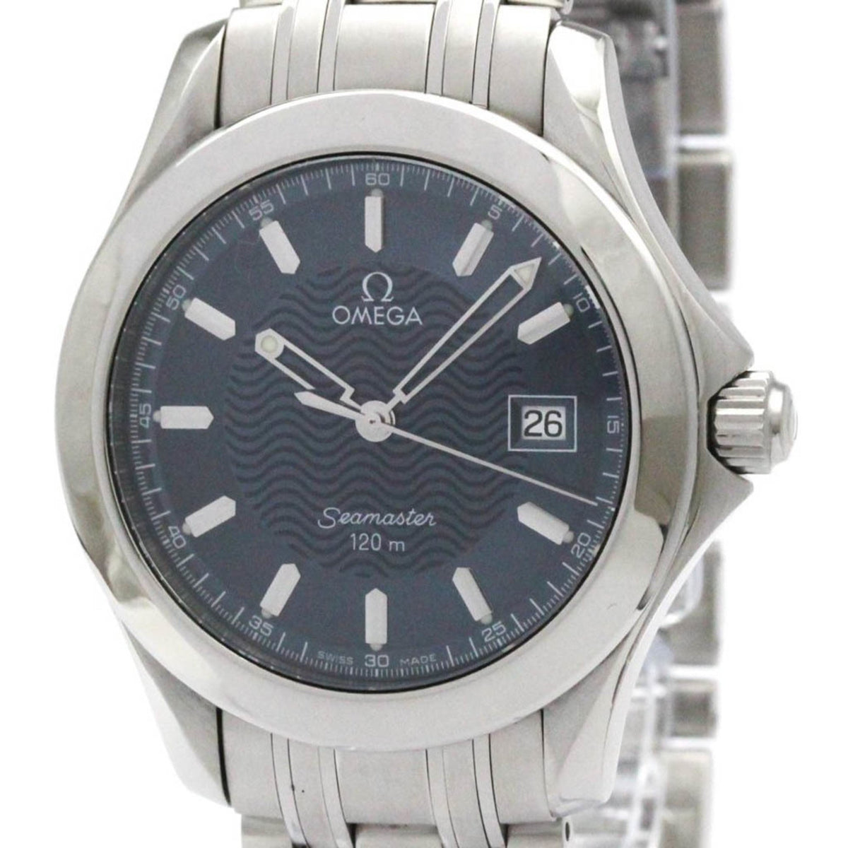 Pre-Owned OMEGA Seamaster 120M Steel Quartz Mens Watch 2511.81 Polished