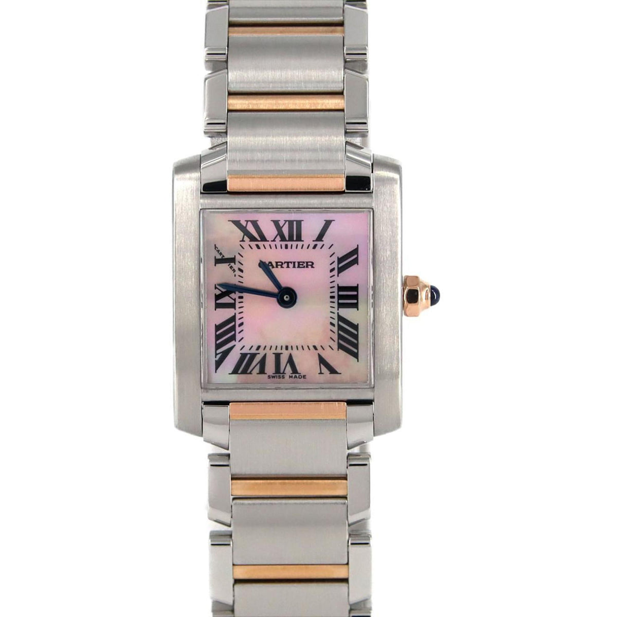 Montre-bracelet à quartz Cartier Tank Francaise SM PG Combi W51027Q4 SSxPG d'occasion 