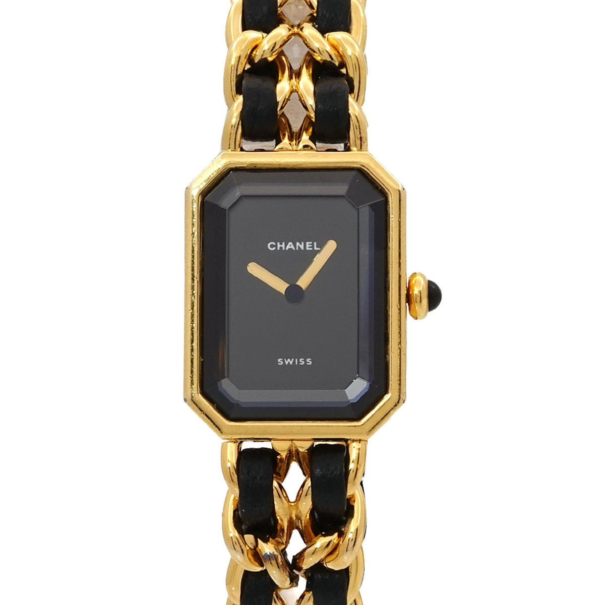 Pre-Owned CHANEL Premiere Women's Watch, Size L, H0001, Black and Gold, Quartz Movement