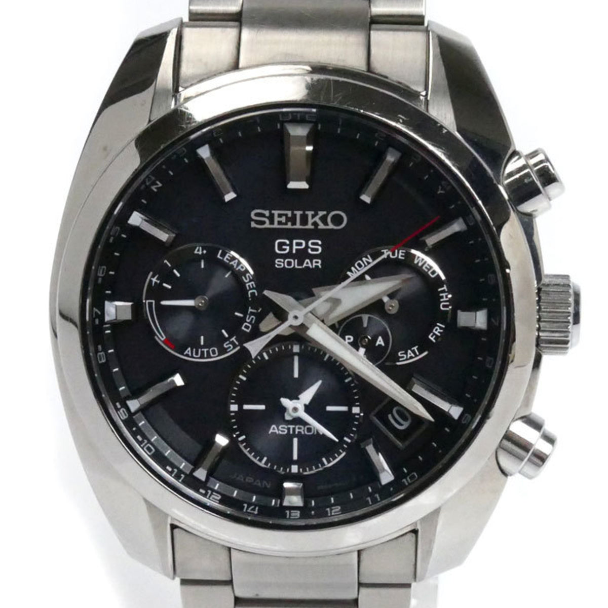 Montre-bracelet SEIKO ASTRON d'occasion avec radio GPS et fonction solaire pour homme SBXC021/5X53-0AJ0 