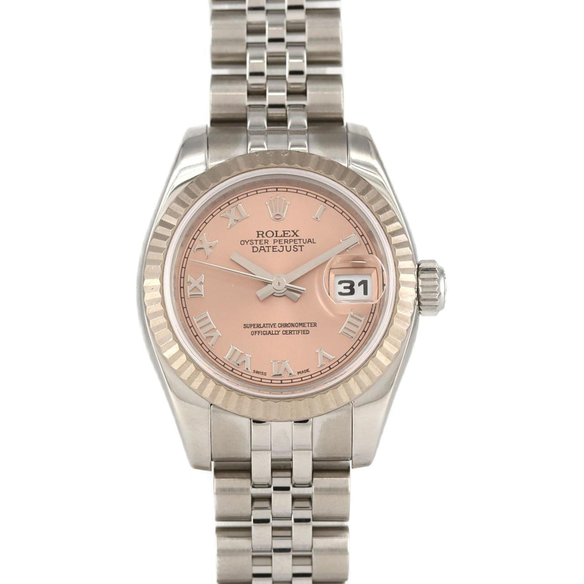 Pre-Owned Rolex Datejust 179174 SSxWG Automatic Watch, D Serial