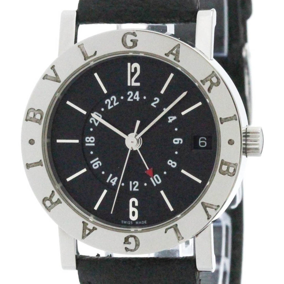 Pre-Owned Polished BVLGARI BVLGARI-BVLGARI GMT Automatic Mens Watch BB33SLGMT BF581036