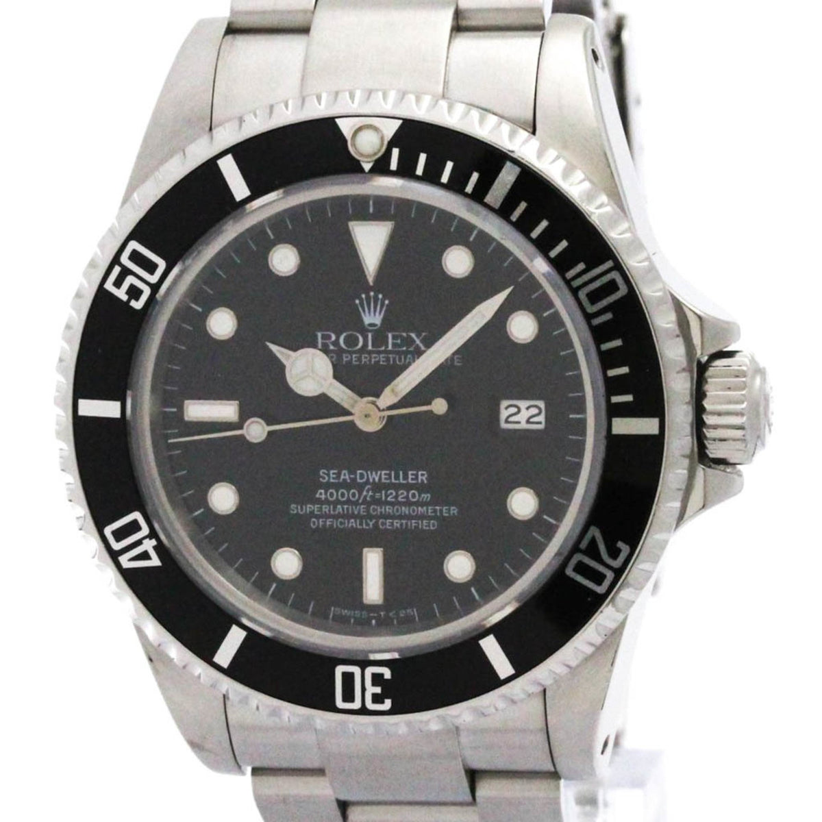Pre-Owned ROLEX Sea Dweller 16660 Stainless Steel Automatic Mens Watch Polished