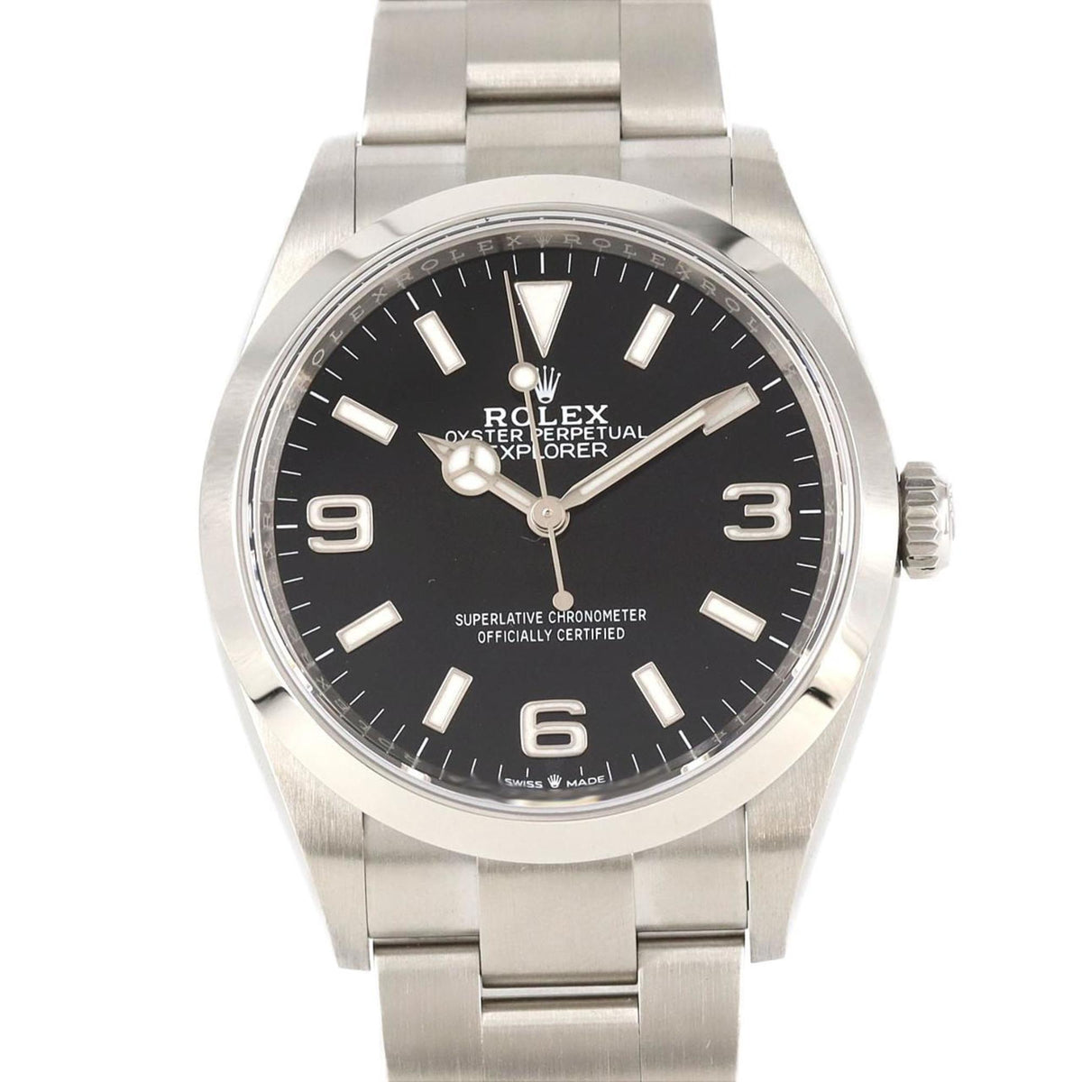 Pre-Owned Rolex Explorer I 124270 Stainless Steel Automatic Wristwatch Random Number