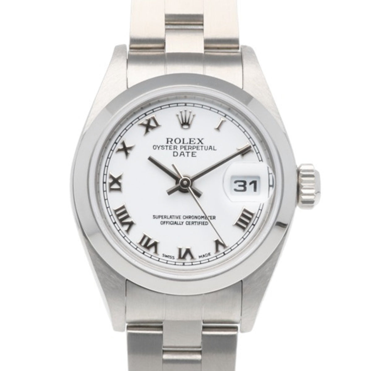 Pre-Owned Rolex Date Oyster Perpetual Watch, Stainless Steel, 79160, Automatic Winding, Overhauled, K-serial number, Ladies', ROLEX, Roman Numerals
