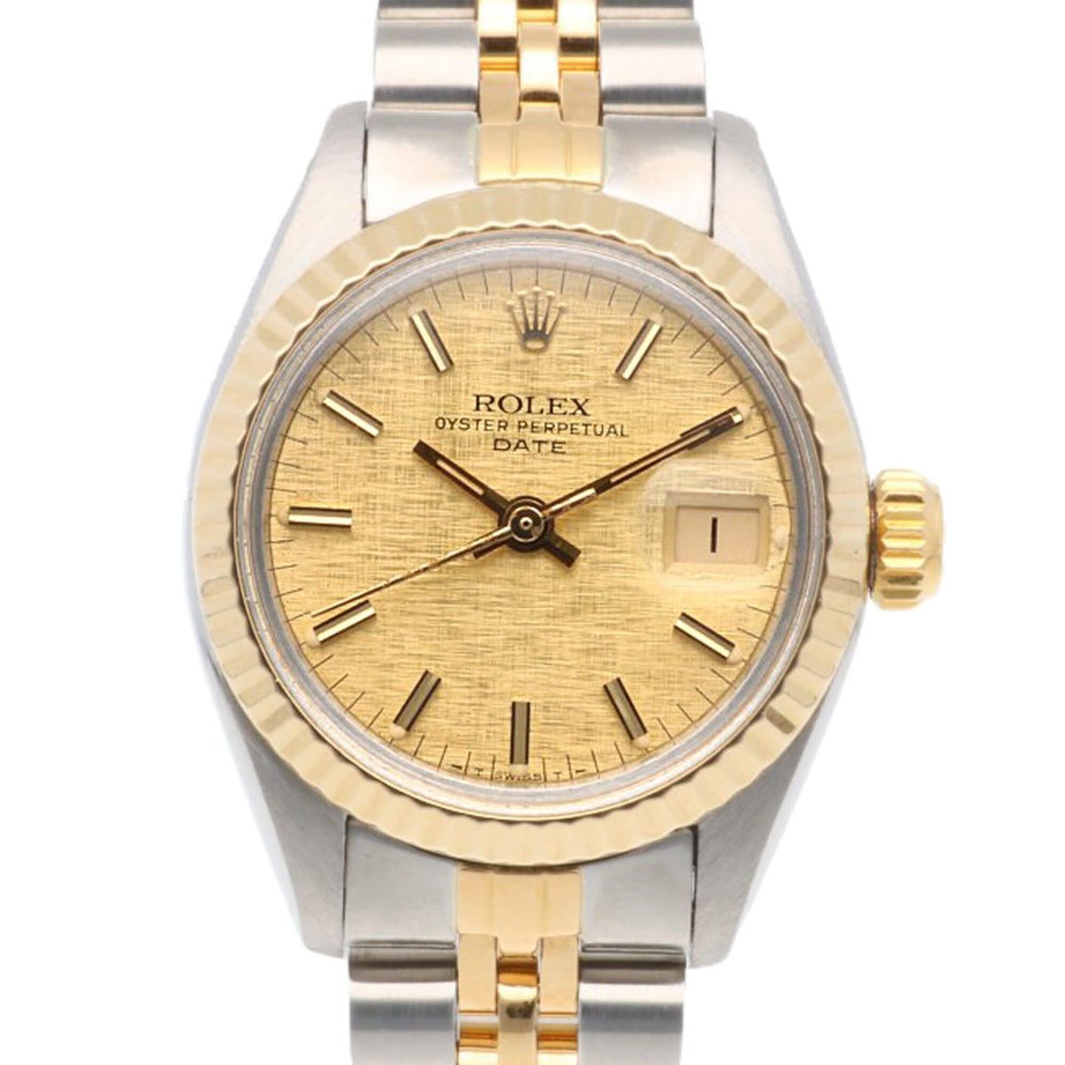 Pre-Owned Rolex Date Oyster Perpetual Watch, Stainless Steel, 6917, Automatic Winding, Polished, Serial Number 74, Ladies', ROLEX Mosaic