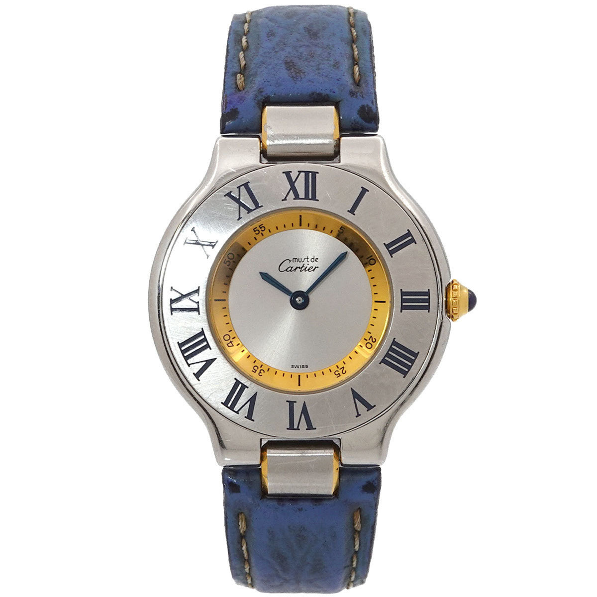 Pre-Owned Cartier Must 21 Vantien Two-tone Women's Watch, Silver Quartz Movement