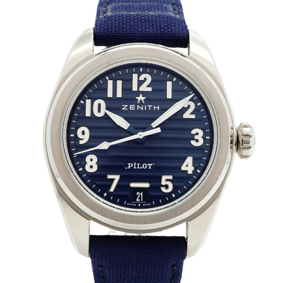 Pre-Owned Zenith Pilot 03.4000.3620 Blue Dial Men's Watch