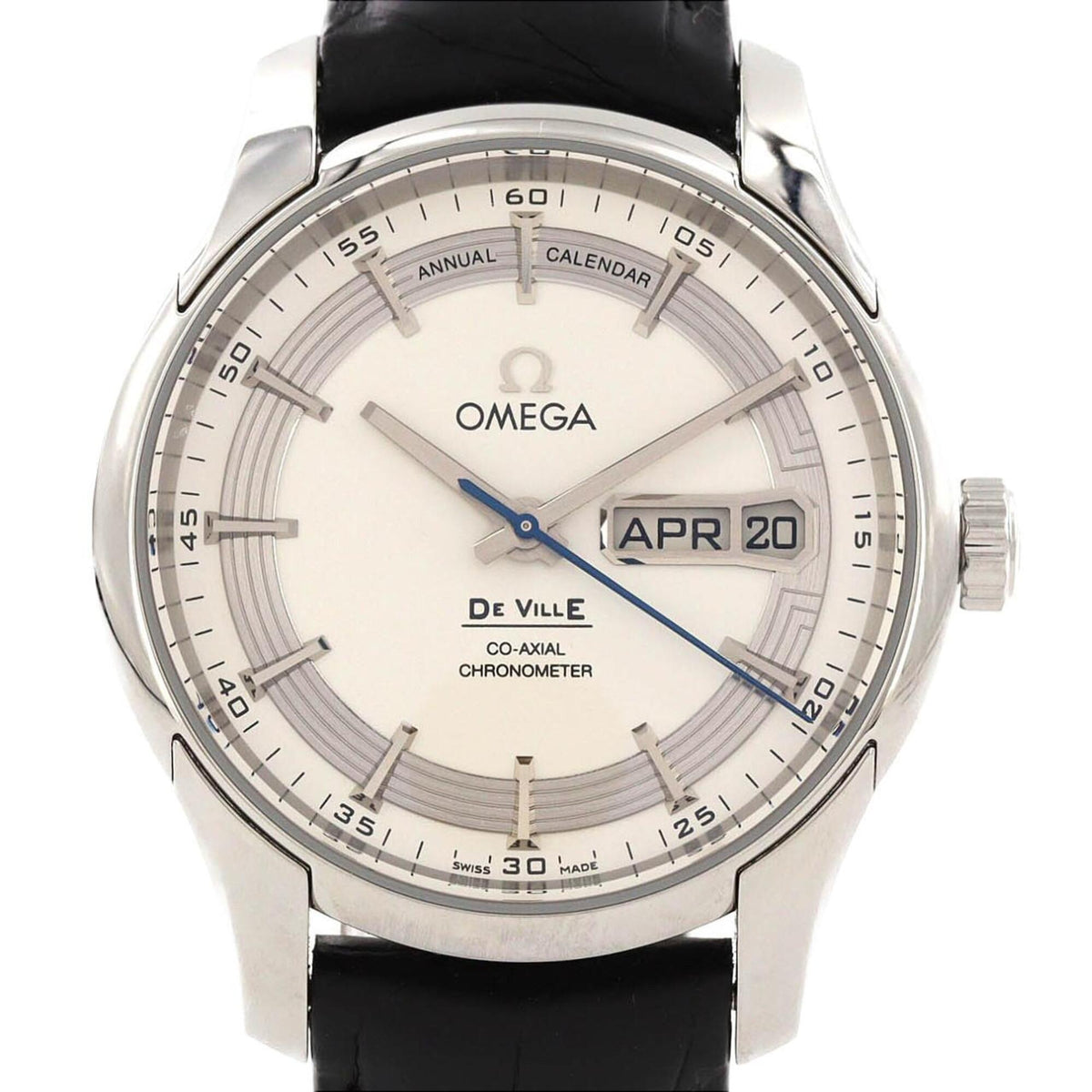 Pre-Owned Omega De Ville Hour Vision Annual Calendar 431.33.41.22.02.001 Stainless Steel Automatic Watch