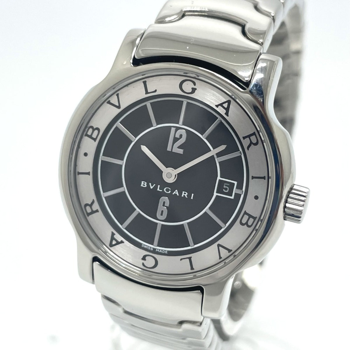 Pre-Owned Bvlgari ST29S Quartz Date Wristwatch Silver