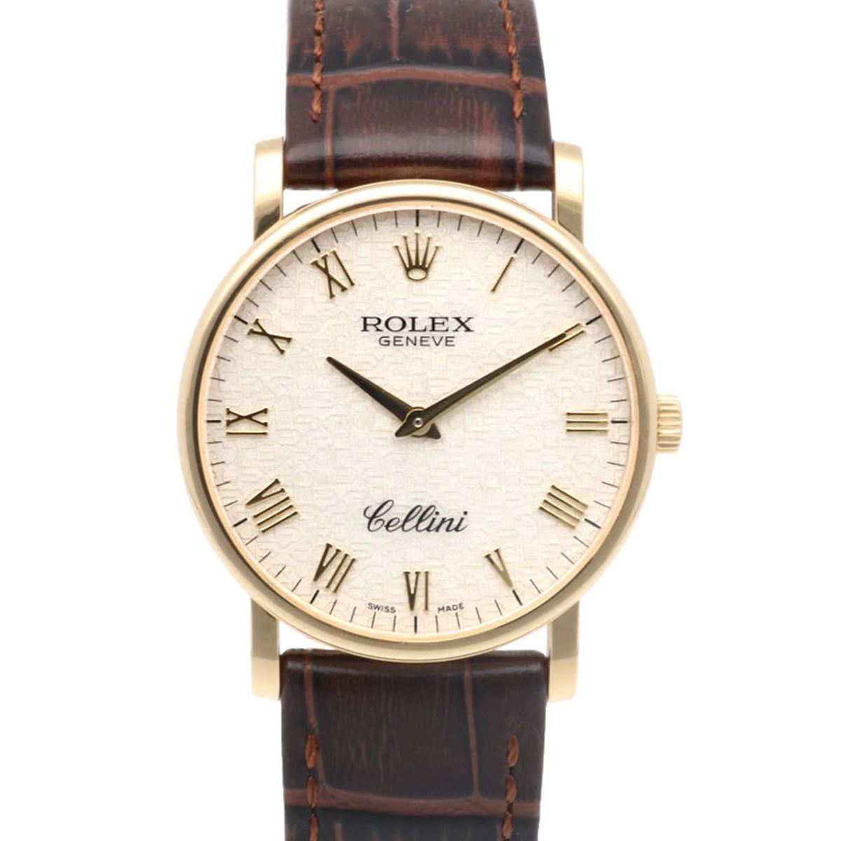 Pre-Owned Rolex Cellini Watch, 18K Gold, 5115, Manual Winding, Men's, H-Serial, Horicon, Roman Numerals, Overhauled