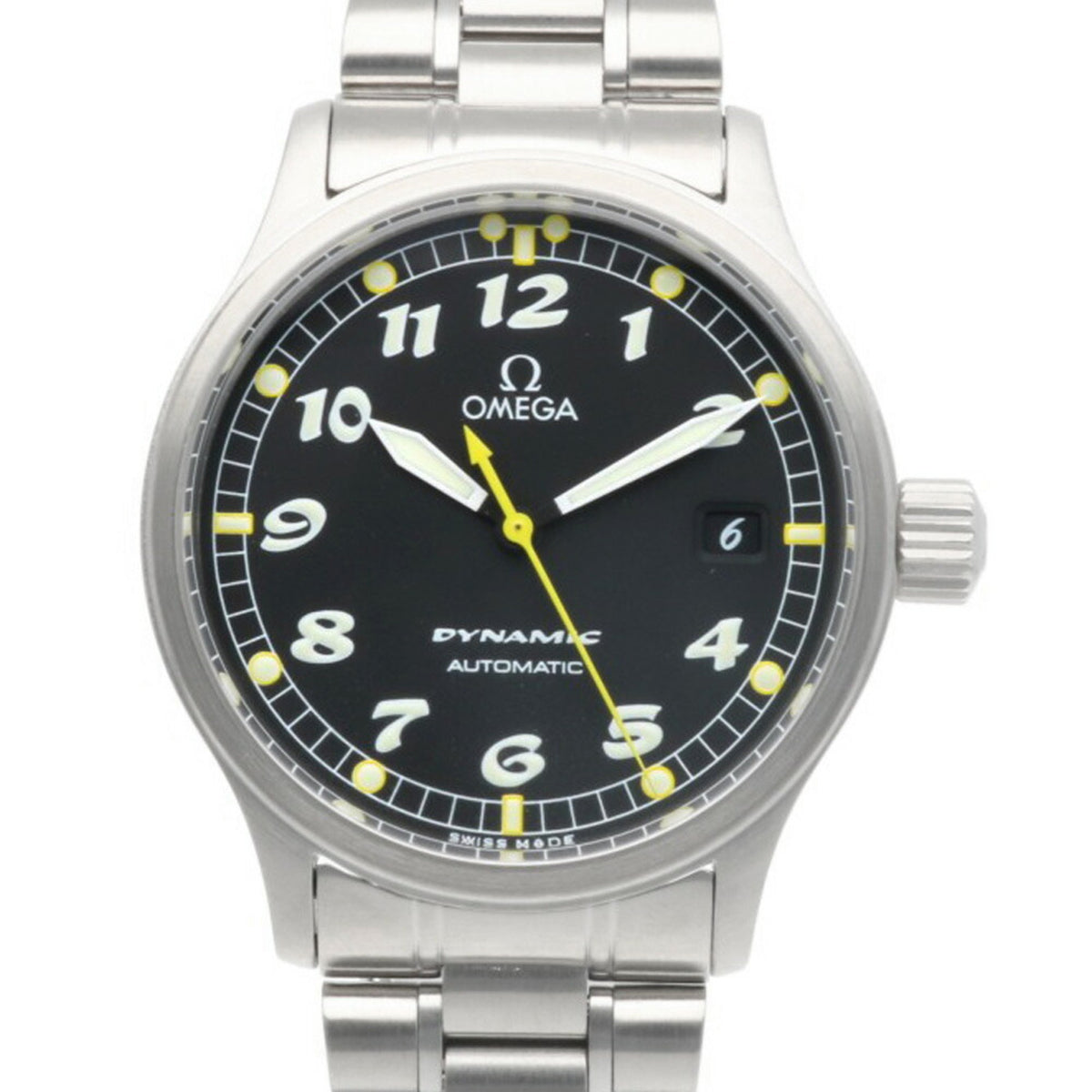 Montre Omega Dynamic d'occasion en acier inoxydable 52005000, automatique, pour homme, révisée. 