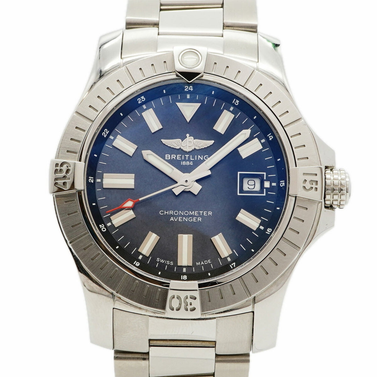 Pre-Owned Breitling Avenger Japan Limited Edition (100 pieces) A17318 Black Dial Men's Watch