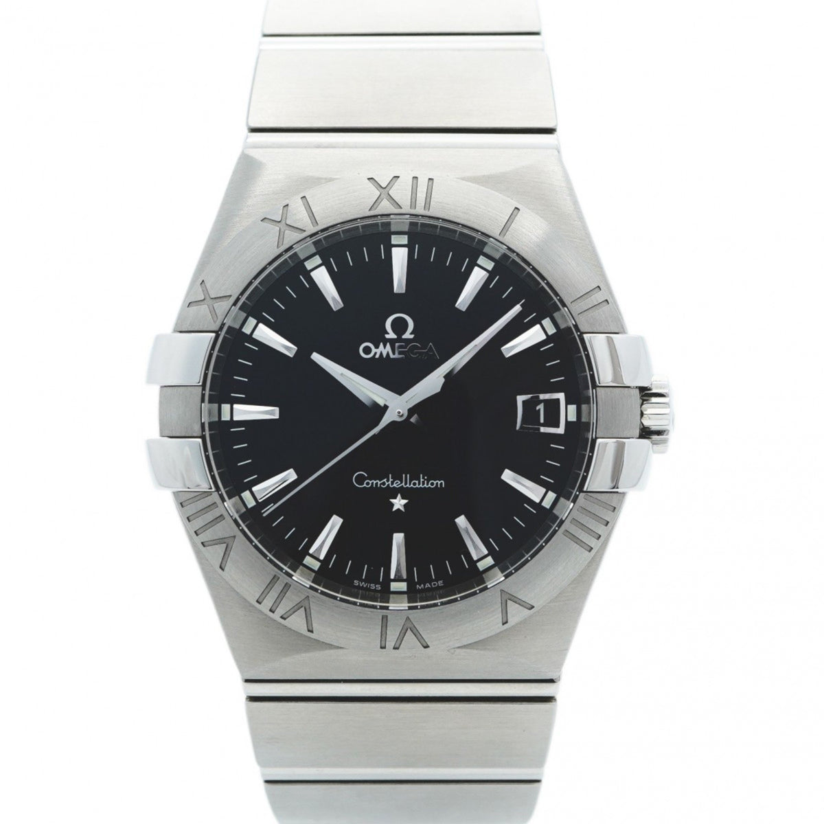 Pre-Owned Omega Constellation 123.10.35.60.01.001 Black Dial Men's Watch