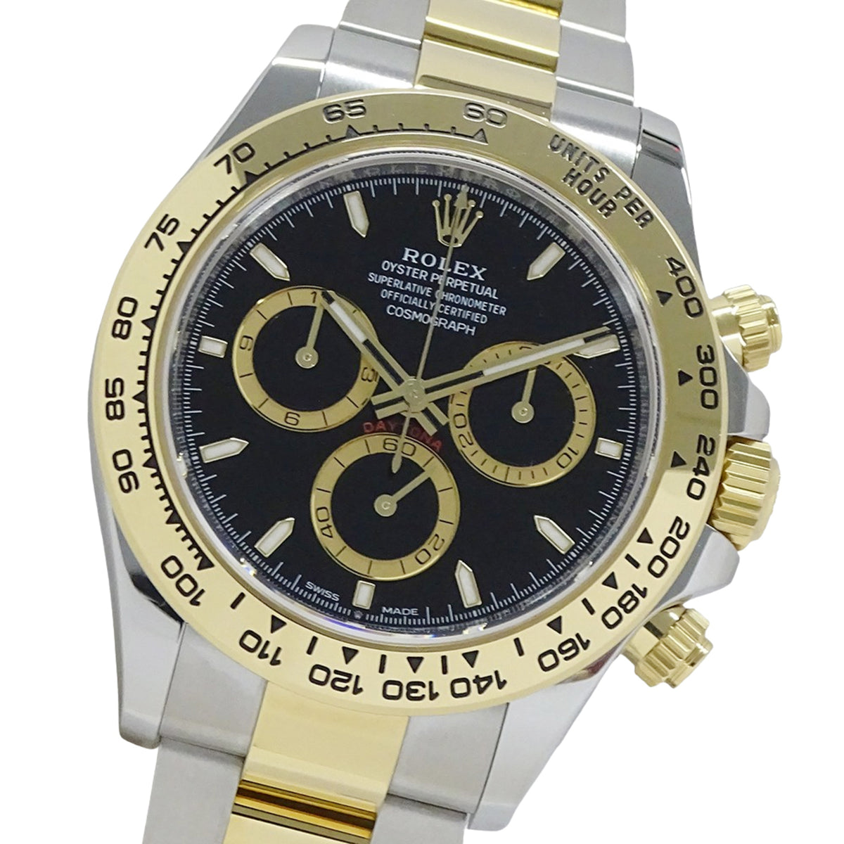 Pre-Owned Rolex Cosmograph Daytona 126503, random number, men's watch, automatic movement, stainless steel, gold, yellow roulette, black, overhauled.