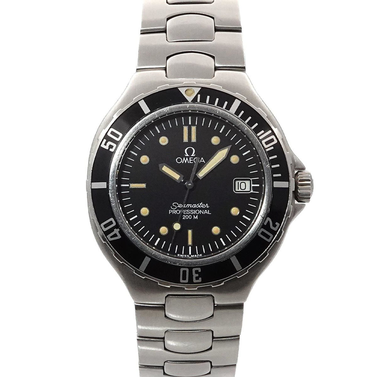 Pre-Owned Omega Seamaster Professional 200 396 1062 Men's Watch, Date, Black, Quartz Watch