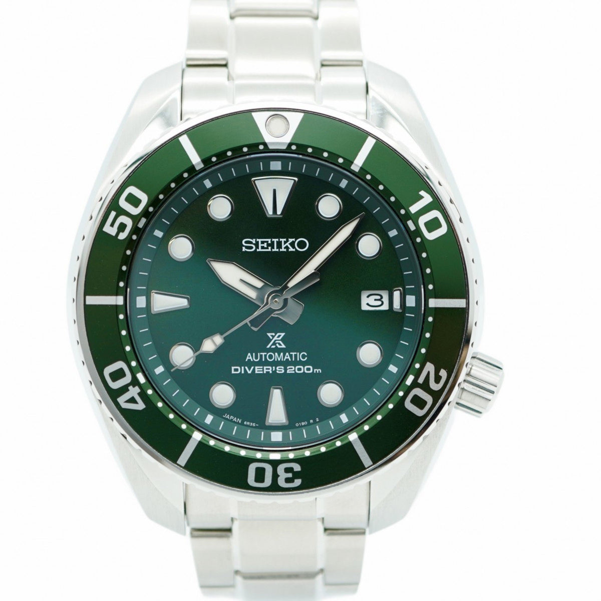 Pre-Owned Seiko Prospex 6R35-00A0 Green Dial Men's Watch