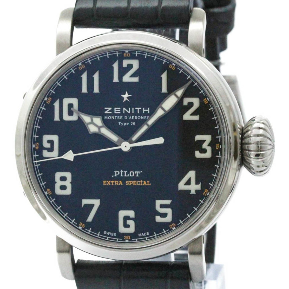 Pre-Owned ZENITH Pilot Type 20 Extra Special Steel Automatic Watch 03.2430.3000 BF581267