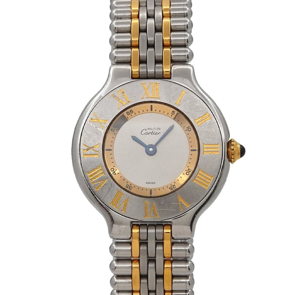 Pre-Owned Cartier Must 21 Vantianne Two-tone Watch W10073F4 Women's Silver Quartz