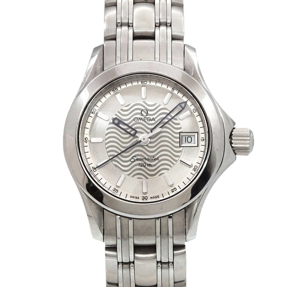 Pre-Owned OMEGA Seamaster 120 2581 31 Women's Watch with Date Display, Silver Quartz Movement