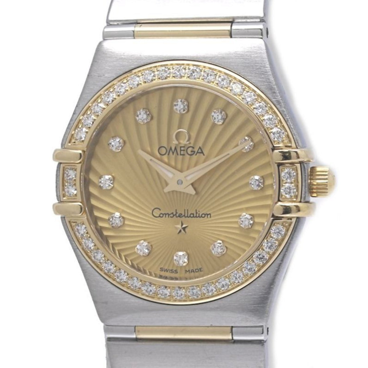 Pre-Owned OMEGA Constellation Diamond Bezel 160th Anniversary Model 111.25.26.60.58.001 Women's Watch 18KYGxSS 40268