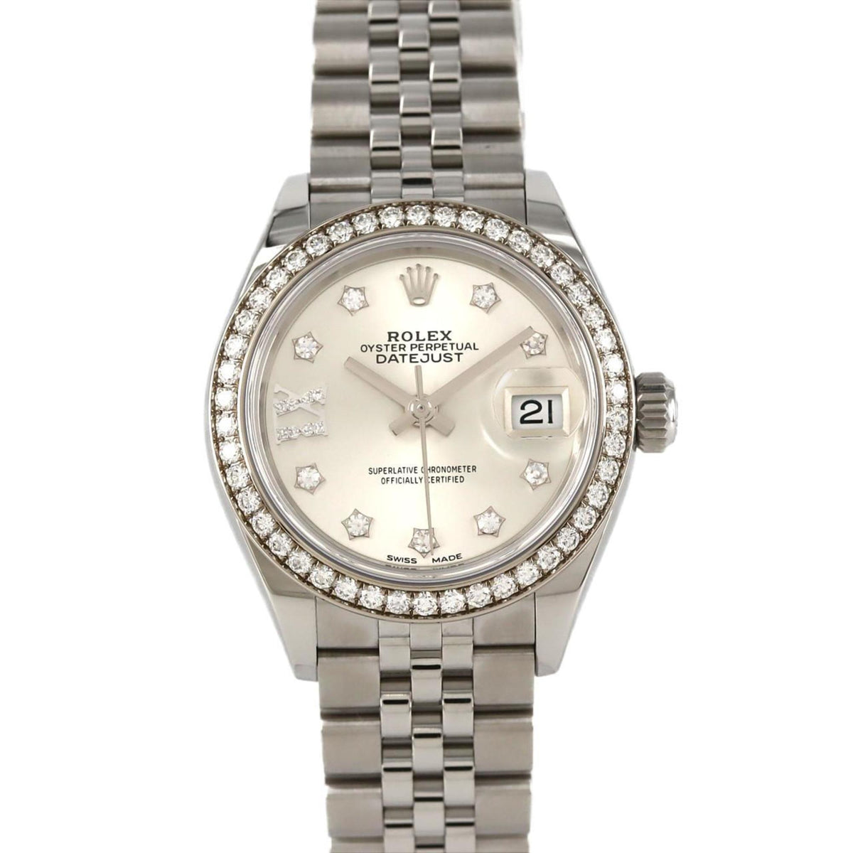 Pre-Owned Rolex Datejust 279384RBR SSxWG Automatic Watch, Random Number