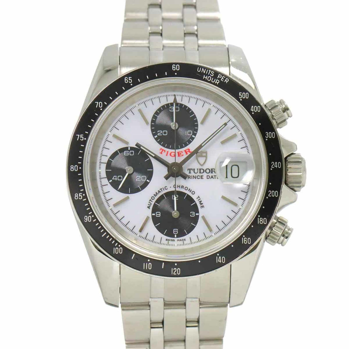 Pre-Owned Tudor Chronotime 79260P Men's Watch Date White Automatic Self-Winding Chrono time