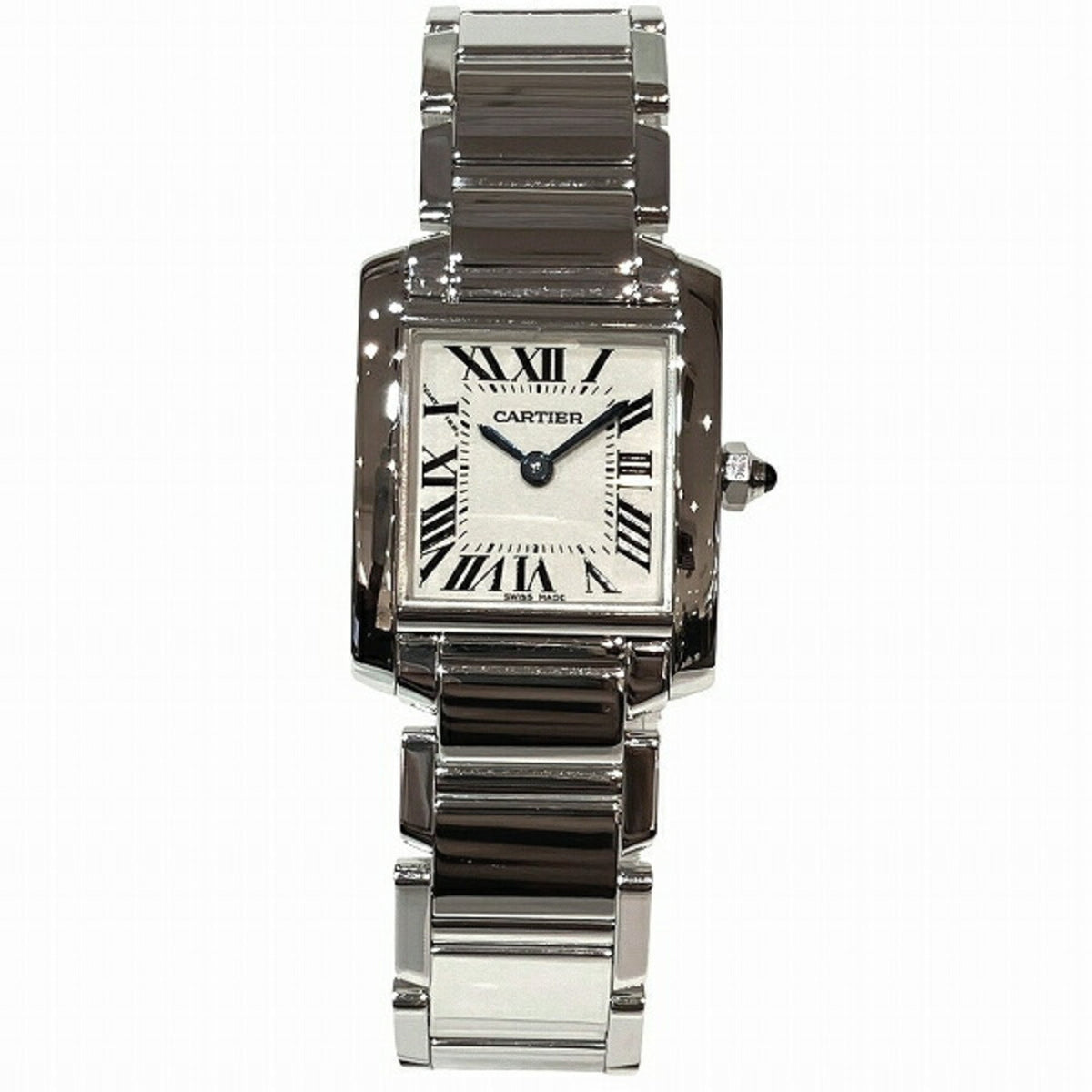 Pre-Owned Cartier Tank Fran?aise SM W50012S3 2403 Quartz Watch for Women