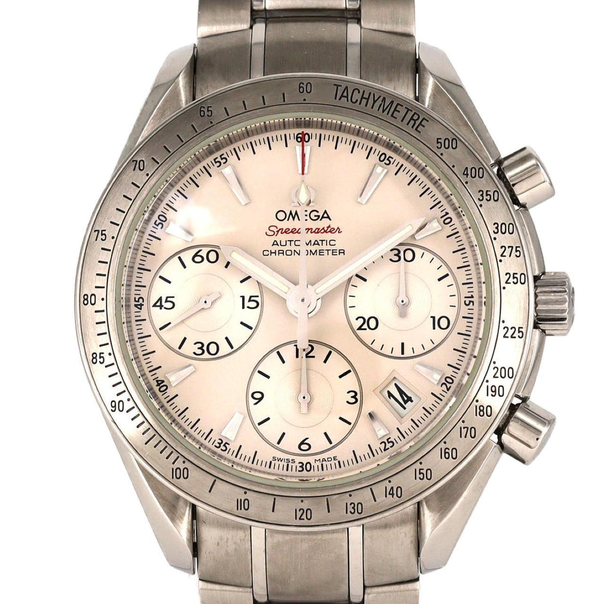 Pre-Owned Omega Speedmaster Date 323.10.40.40.02.001 Stainless Steel Automatic Watch
