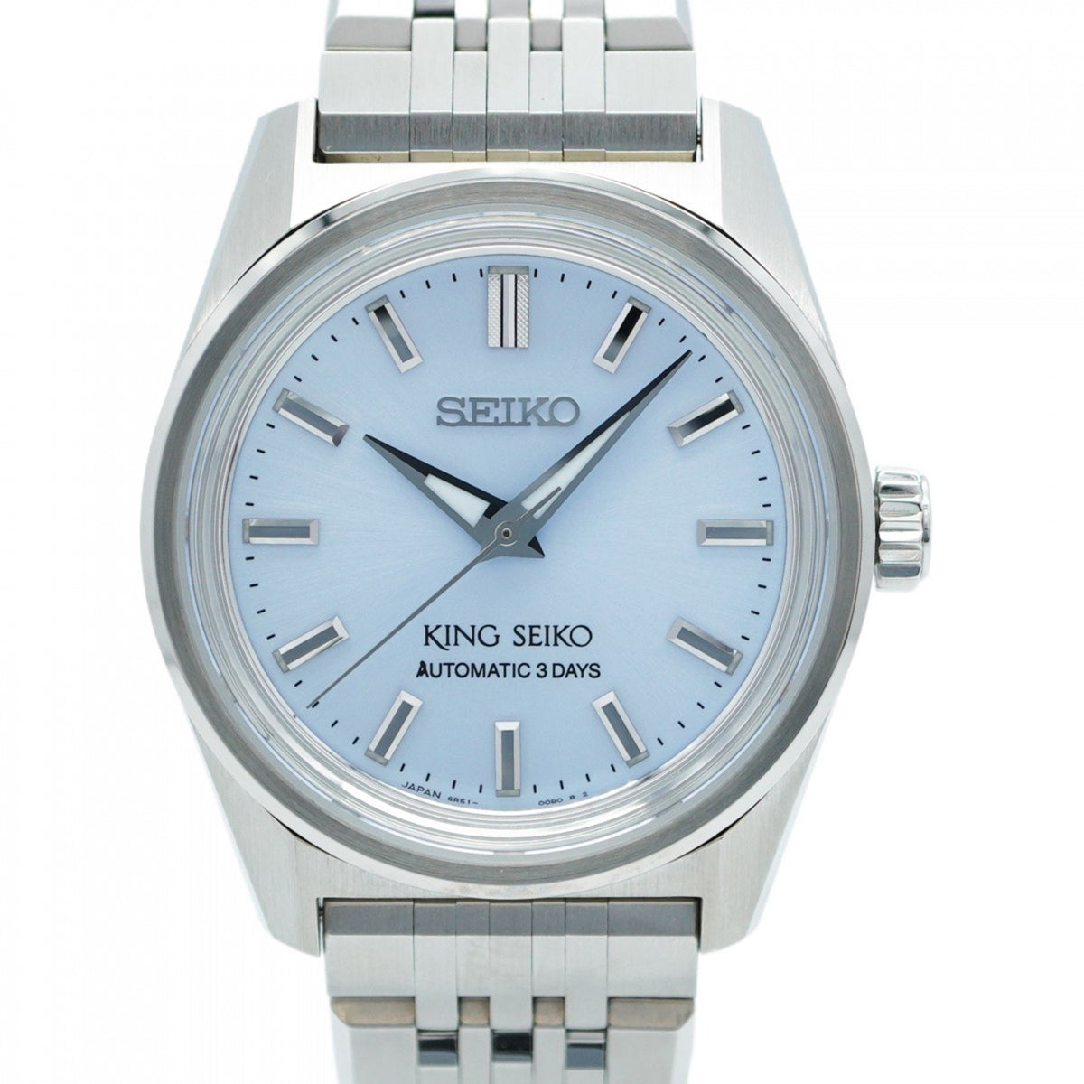 Pre-Owned Seiko King 6R51-00B0 Silver Dial Watch Men's
