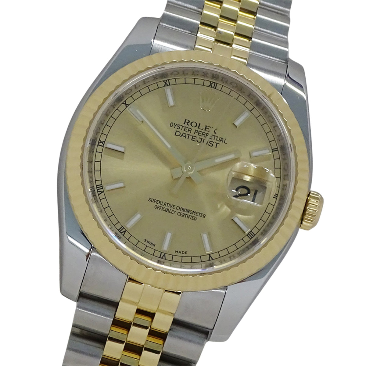 Pre-Owned Rolex Datejust 116233 Z-number Men's Automatic Watch, Stainless Steel, Gold, and Yellow Polished