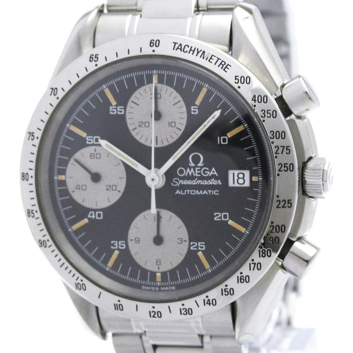 Pre-Owned OMEGA Speedmaster Date Steel Automatic Mens Watch 3511.50 Polished