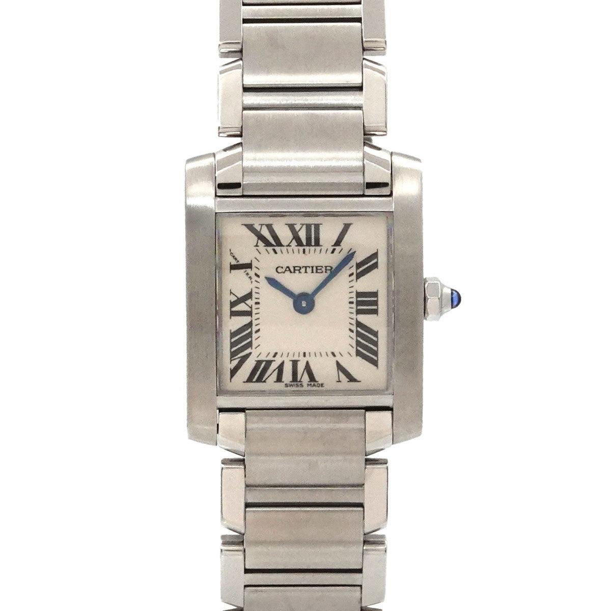 Pre-Owned Cartier Tank Francaise SM W51008Q3 Women's Ivory Quartz Watch