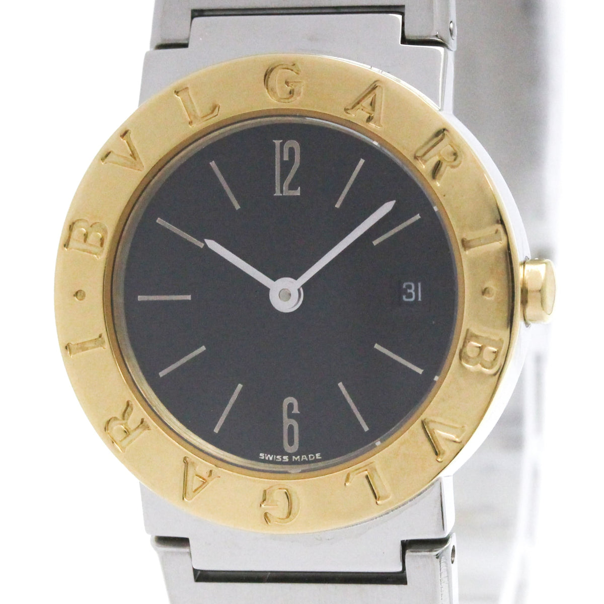 Pre-Owned BVLGARI BVLGARI-BVLGARI 18K Gold Steel Ladies Watch BB26SGD Polished