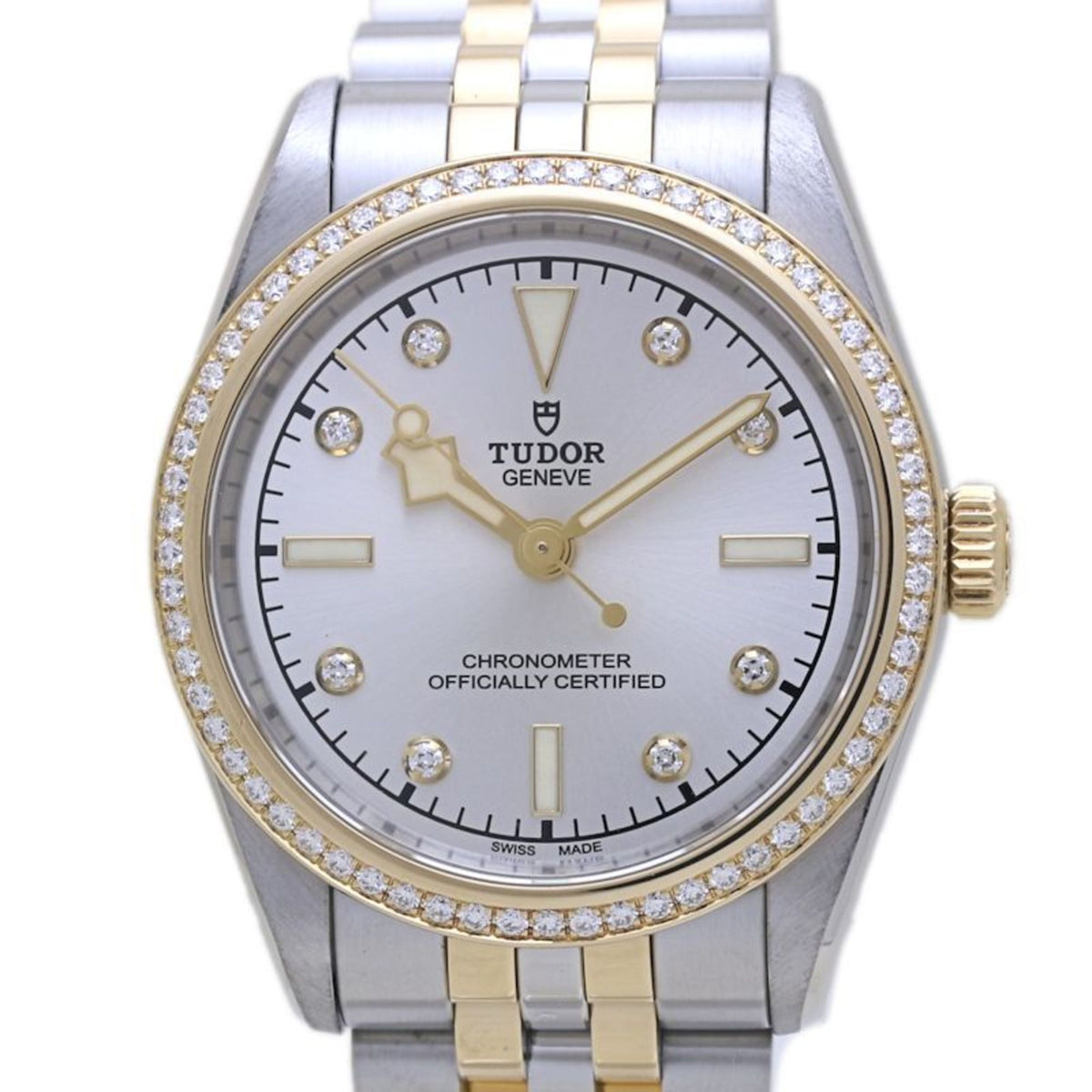 Pre-Owned TUDOR Black Bay One 31 with 8 Diamonds, M79613-0006, Women's Watch, 18K Yellow Gold and Stainless Steel, 40089