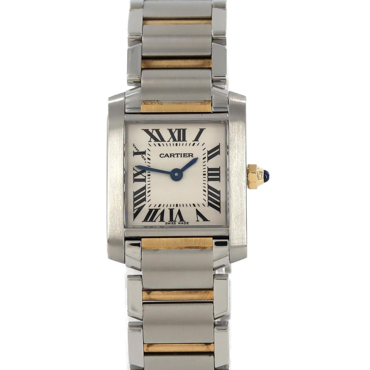 Montre-bracelet à quartz Cartier Tank Francaise SM Combi W51007Q4 SSxYG d'occasion 