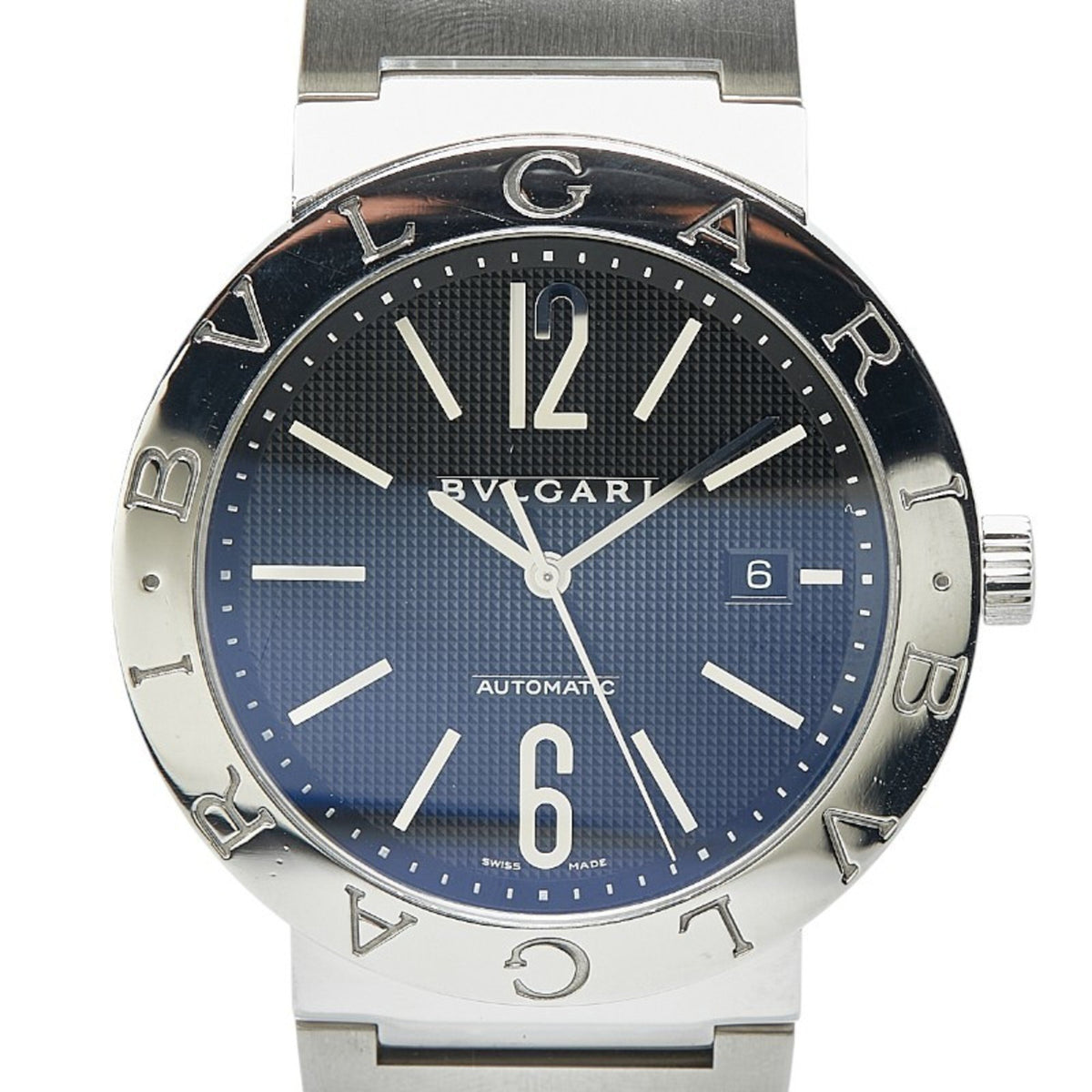 Pre-Owned BVLGARI Watch BB42SS Automatic Black Dial Stainless Steel Men's