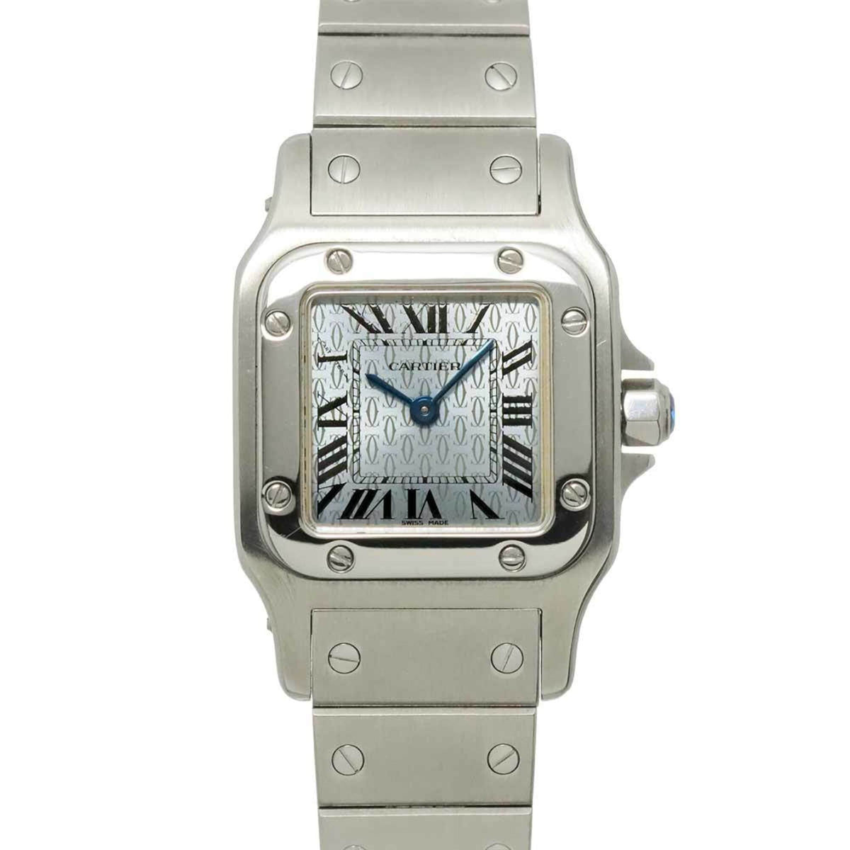 Pre-Owned Cartier Santos Galbee SM W20064D6 Ladies' Watch, European Limited Edition, Ice Blue Quartz Watch
