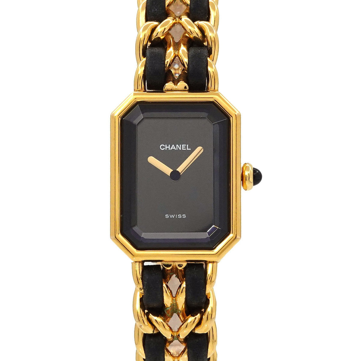 Pre-Owned CHANEL Premiere L size H0001 Ladies watch Black Gold Quartz