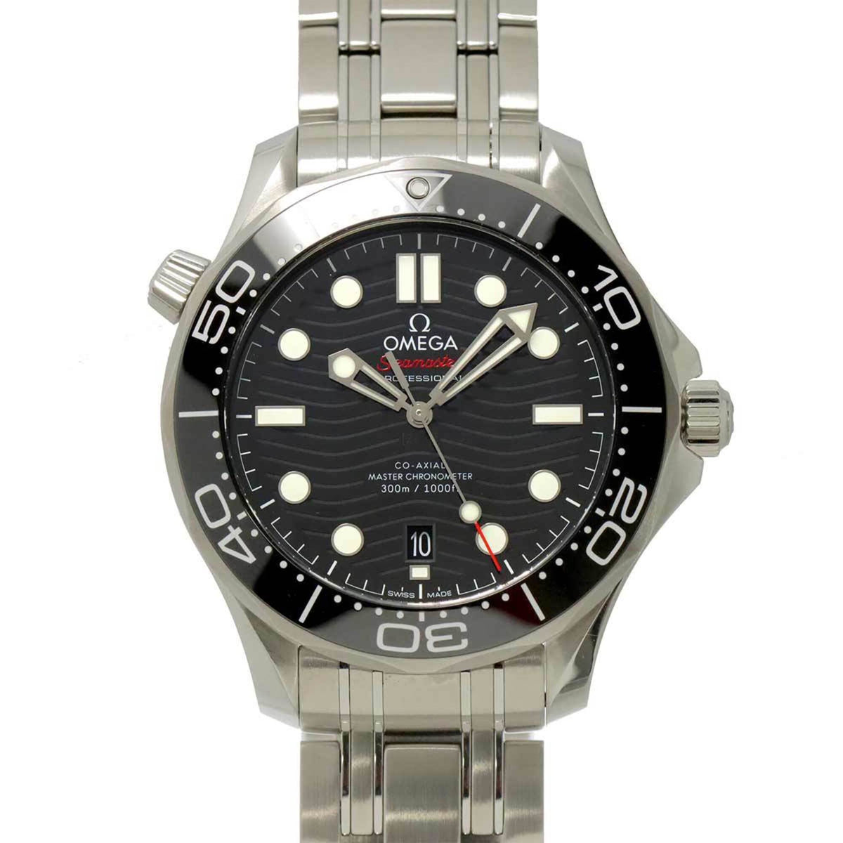 Pre-Owned Omega Seamaster Diver 300M Co-Axial Master Chronometer 210 30 42 20 01 001 Date Men's Watch Black Automatic Self-winding